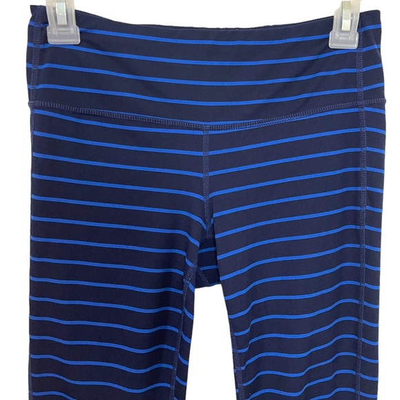 Athleta Leggings Blue Striped Size Small Navy Blue Pull On Athletic Leggings - Picture 3 of 10